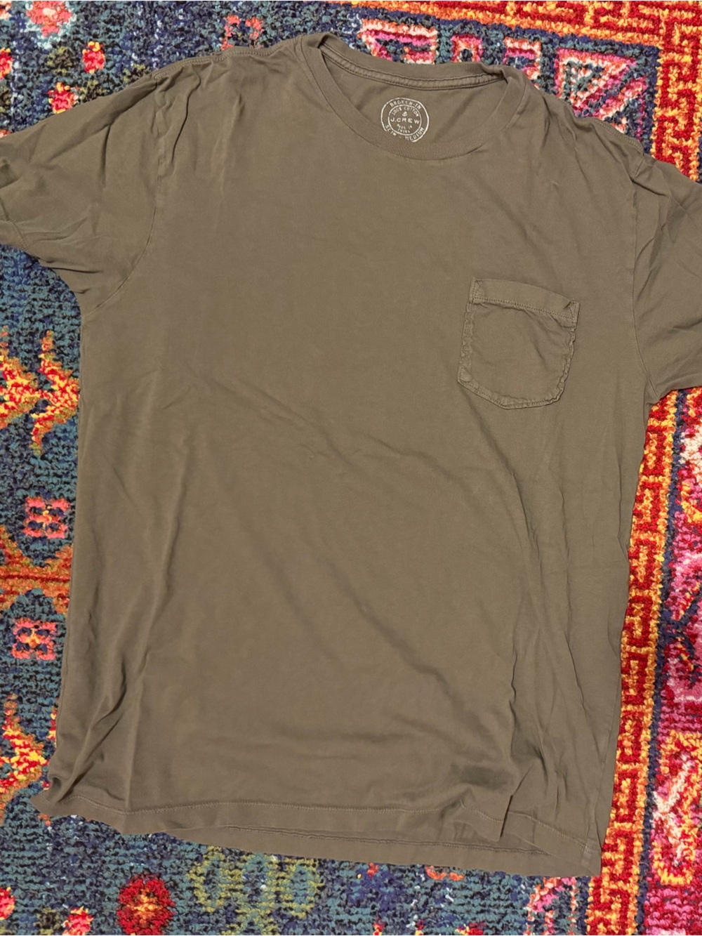 J. Crew Men's Medium T-Shirt - Olive